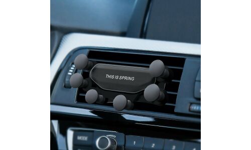 Держатель для телефона 6-Point Linkage Mobile Phone Bracket, гравитационный, на дефлектор, черный, арт. R903