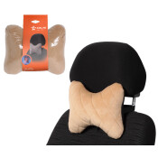 Подушка-косточка Airline «Алькантара», на подголовник, ткань, бежевая, 250x210x90мм, арт. ASP-B-03 Подушка-косточка Airline «Алькантара», на подголовник, ткань, бежевая, 250x210x90мм, арт. ASP-B-03