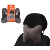 Подушка-косточка Airline «Алькантара», на подголовник, ткань, серая, 250x210x90мм, арт. ASP-B-02 Подушка-косточка Airline «Алькантара», на подголовник, ткань, серая, 250x210x90мм, арт. ASP-B-02