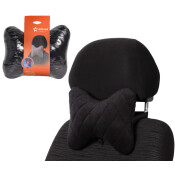 Подушка-косточка Airline «Алькантара», на подголовник, ткань, черная, 250x210x90мм, арт. ASP-B-01 Подушка-косточка Airline «Алькантара», на подголовник, ткань, черная, 250x210x90мм, арт. ASP-B-01