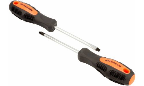 Набор отвёрток Автодело, SL6x100мм, PH2x100мм, 2 предмета, магнитные, арт. АД-30772