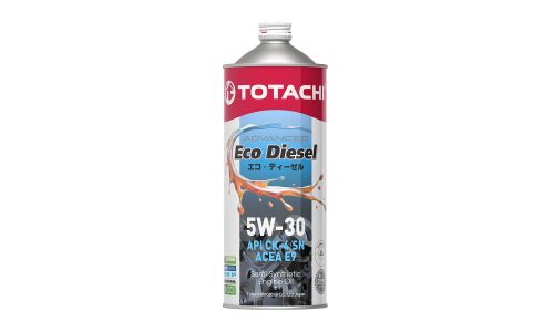 Масло моторное Totachi Eco Diesel Advanced 5w30, полусинтетическое, API CK-4/SN, ACEA E9, универсальное, 1л, арт. E2201