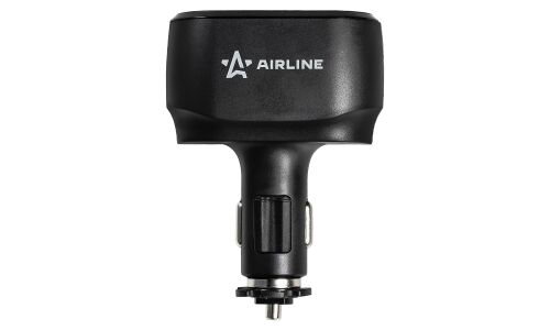 Разветвитель прикуривателя Airline Pro 12/24В, 1 гнездо, 1xUSB (5В, 2.4А), 1xUSB Type-C PD (5В/3А, 9В/2А, 12В/1.5А), 120Вт, черный, с предохранителем, арт. AEBD033