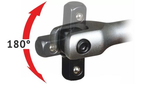 Вороток прямой Автодело, с квадратом 1/4", длина 140мм, шарнирный, арт. АД-39739