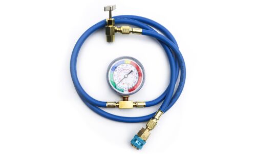 Шланг с манометром Masuma для заправки автокондиционера, резьба М14x1,25мм, арт. PR-134