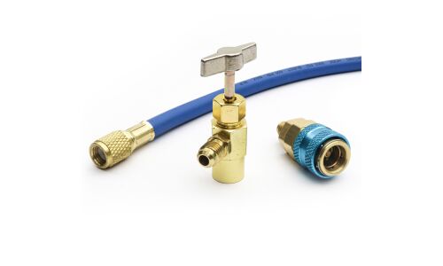 Шланг с манометром Masuma для заправки автокондиционера, резьба М14x1,25мм, арт. PR-134