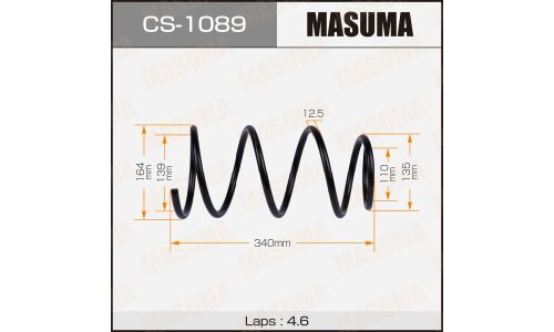 Пружина подвески Masuma, передняя, арт. CS-1089