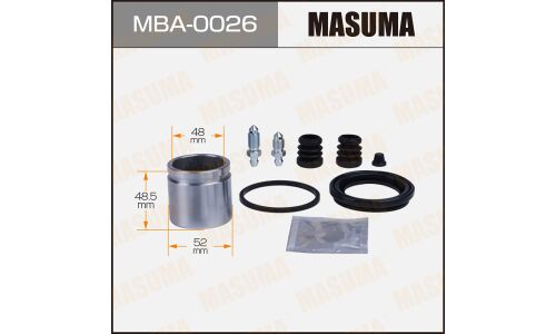 Ремкомплект тормозного суппорта Masuma, с поршнем, передний, арт. MBA-0026