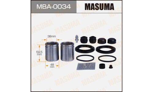 Ремкомплект тормозного суппорта Masuma, с поршнем, передний, арт. MBA-0034