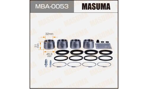 Ремкомплект тормозного суппорта Masuma, с поршнем, передний, арт. MBA-0053