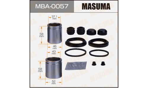 Ремкомплект тормозного суппорта Masuma, с поршнем, передний, арт. MBA-0057