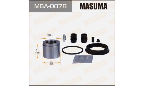 Ремкомплект тормозного суппорта Masuma, с поршнем, передний, арт. MBA-0078