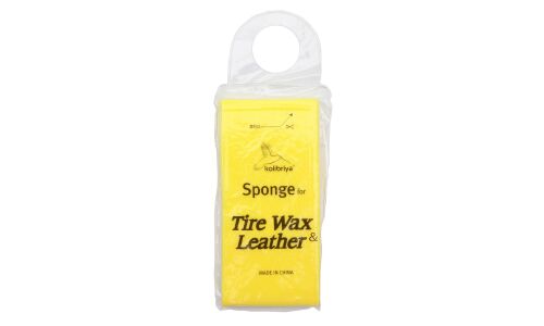 Губка Kolibriya Sponge For Tire Wax & Leather, для полировки, пенополиуретан, жёлтая, 150х70х25мм, арт. KLR-1121