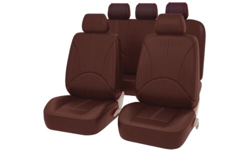 Чехлы Carfort Lizard для передних и задних сидений, кожзам, кофейный цвет, комплект