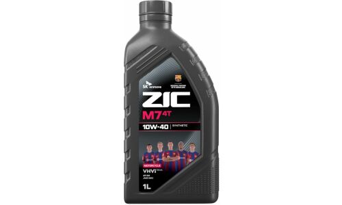Масло для мототехники ZIC M7 4T 10w40, синтетическое, API SM, JASO MA2, 4-тактное, 1л, арт. 132027