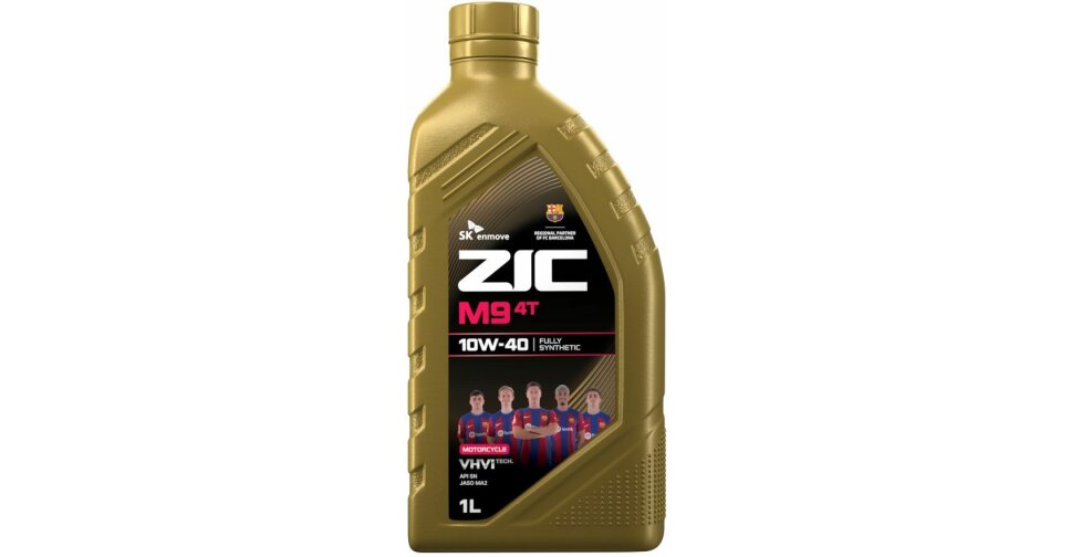 Масло для мототехники ZIC M9 4T 10w40, синтетическое, API SN, JASO MA2 ...