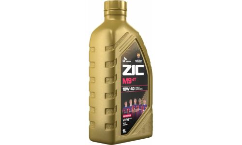 Масло для мототехники ZIC M9 4T 10w40, синтетическое, API SN, JASO MA2, 4-тактное, 1л, арт. 132026