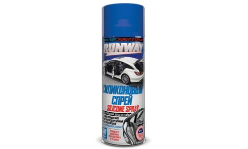 Смазка аэрозольная Runway Silicone Spray, силиконовая, водоотталкивающая, баллон 450мл, арт. RW6185