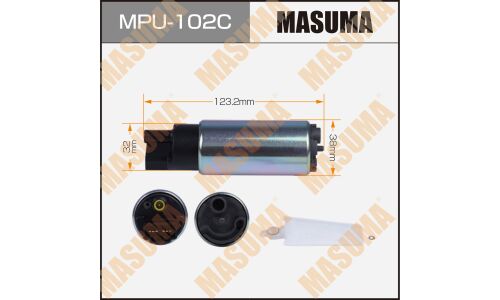 Насос топливный (бензонасос) Masuma, с графитовым коллектором, арт. MPU-102C