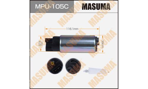 Насос топливный (бензонасос) Masuma, с графитовым коллектором, для Toyota Land Cruiser, Mitsubishi Pajero, арт. MPU-105C