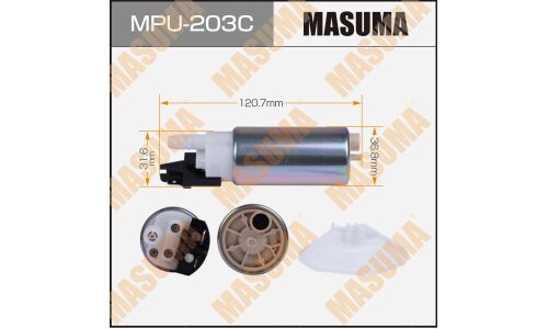 Насос топливный (бензонасос) Masuma, с графитовым коллектором, для Nissan Note / March, арт. MPU-203C