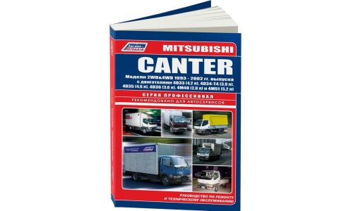 Руководство по эксплуатации, техническому обслуживанию и ремонту Mitsubishi Canter с дизельным двигателем (1993-2002 гг.)