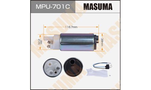 Насос топливный (бензонасос) Masuma, с графитовым коллектором, для Suzuki Grand Vitara, Escudo, арт. MPU-701C