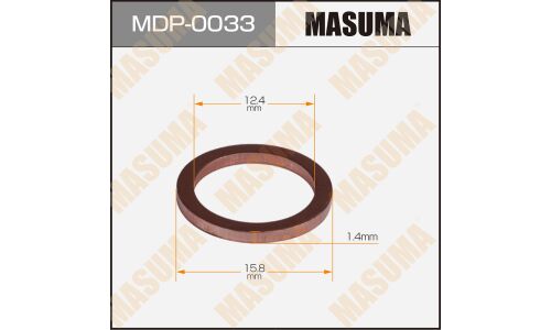 Шайба (прокладка) для болта маслосливного MASUMA, BMW 12.4x15.8x1.4 [уп.50]
