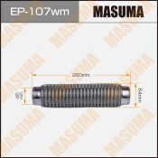 Гофра глушителя Masuma, WireMesh, 45x260мм, усиленная, 3-слойная, арт. EP-107wm