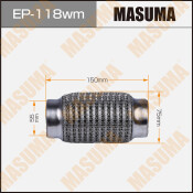 Гофра глушителя Masuma, WireMesh, 55x150мм, усиленная, 3-слойная, арт. EP-118wm