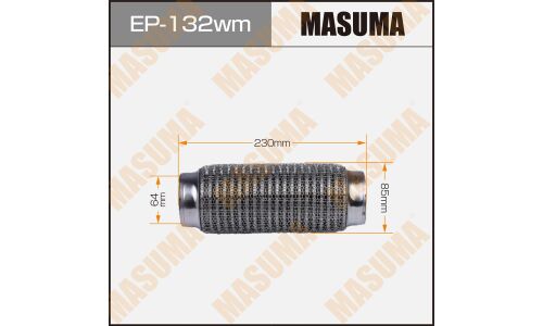 Гофра глушителя Masuma, WireMesh, 64x230мм, усиленная, 3-слойная, арт. EP-132wm