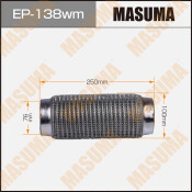 Гофра глушителя Masuma, WireMesh, 76x250мм, усиленная, 3-слойная, арт. EP-138wm