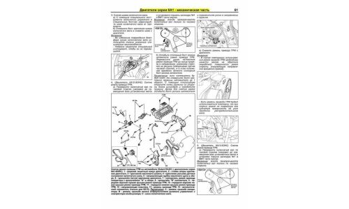 Руководство по ремонту и обслуживанию бензиновых двигателей Mitsubishi (6G72, 6G73, 6A12)