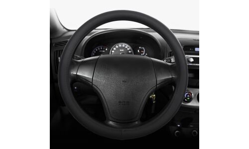Оплетка на руль Carfort Neo Series, экокожа, черный цвет, размер M (37-39см)
