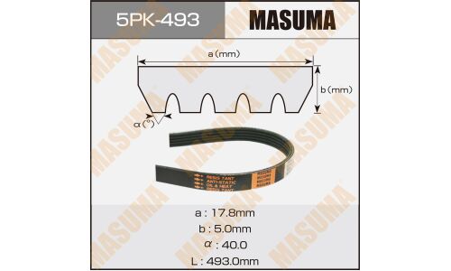 Ремень ручейковый MASUMA 5PK-493