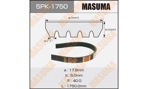 Ремень ручейковый MASUMA 5PK-1750