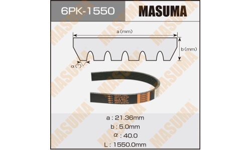 Ремень ручейковый MASUMA 6PK-1550