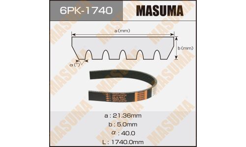 Ремень ручейковый MASUMA 6PK-1740