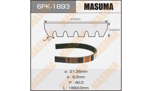 Ремень ручейковый MASUMA 6PK-1893