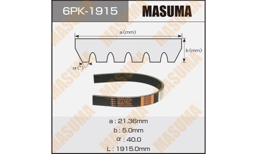Ремень ручейковый MASUMA 6PK-1915