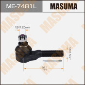 Наконечник рулевой тяги Masuma, левый, арт. ME-7481L