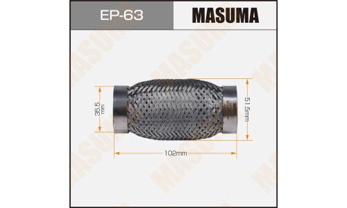 Гофра глушителя Masuma, Interlock, 35x100мм, усиленная, 3-слойная, арт. EP-063