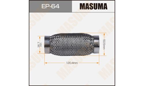 Гофра глушителя Masuma, Interlock, 35x120мм, усиленная, 3-слойная, арт. EP-064
