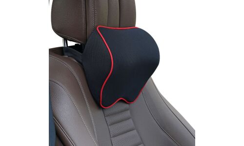 Подушка на подголовник сидения, 250x110x230мм, черная, арт. YK02