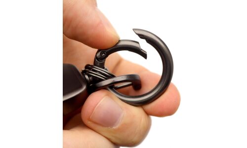 Брелок на ключи с кожаным коричневым ремешком, с узорами (с отверткой в комплекте)