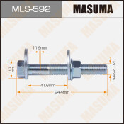 Комплект болта регулировочного (эксцентрика) Masuma MLS-592, для Mitsubishi (OEM 4117A018, MN184102, MN000763) (+гайка, шайба)