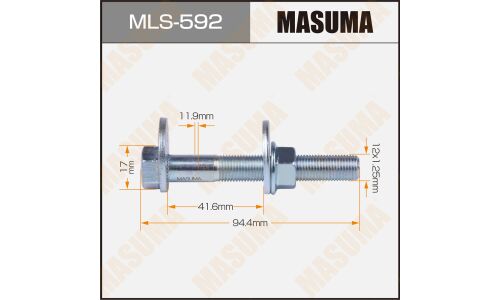 Комплект болта регулировочного (эксцентрика) Masuma MLS-592, для Mitsubishi (OEM 4117A018, MN184102, MN000763) (+гайка, шайба)