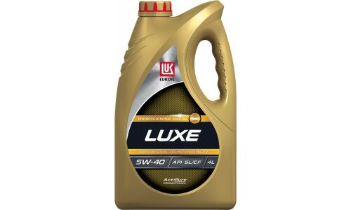 Масло моторное Лукойл Luxe 5w40, полусинтетическое, API SL/CF, универсальное, 4л, арт. 19190