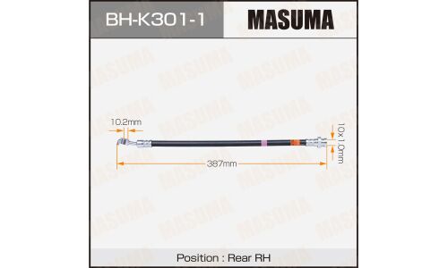 Шланг тормозной MASUMA HYUNDAI- /rear/ IX35, TUCSON II RH