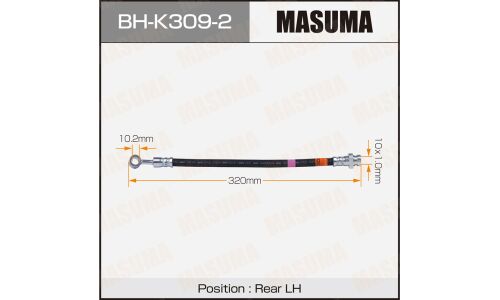 Шланг тормозной Masuma для Hyundai Elantra IV, задний, левый, арт. BH-K309-2